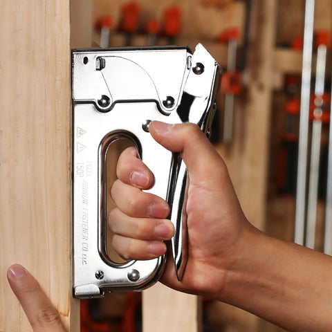 Heavy Duty Staple Gun For Upholstery Woodworking DIY And Pro Projects Manual Stapler That Takes One Quarter Inch To Nine Sixteenths Inch Staples