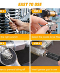 Steps for using 60 Piece Zerk Grease Fittings Kit With Straight 45 90 Degree Angles In M6 M8 M10 Metric Assortment