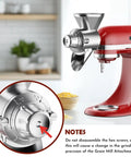 Adjustable Grain Mill Attachment For Stand Mixer, From Coarse Cracked Grains To Ultra Fine Flour, Easy Dial Operation