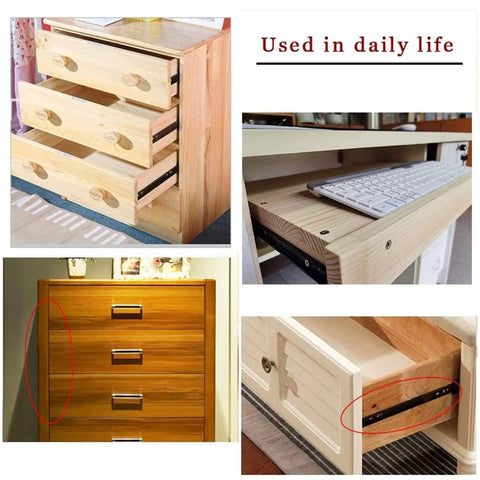 Six Pack 20 Inch Drawer Rails With Ball Bearing Beefy Heavy Duty Drawer Slides Side Mount Screws Included Black Finish Durable Steel