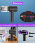 3 In 1 Mini Computer Vacuum Cleaner With 14500 Pa Suction, 110000 RPM Air Duster And Blower, detachable parts displayed