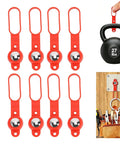 KIMISS 8 Pcs Magnetic Stud Finder, 27 Lbs Magnetic Force with red hooks and metal balls for easy tool hanging.