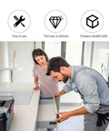 Man using tape measure in kitchen with Heavy Duty Cabinet Spring Catch Lock With Double Ball Rollers, 20 Sets, Cold Rolled Steel Construction