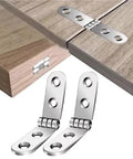 20 Pack 180 Degree Foldable Flap Hinges with Screw On Mounts displayed on wooden furniture surface