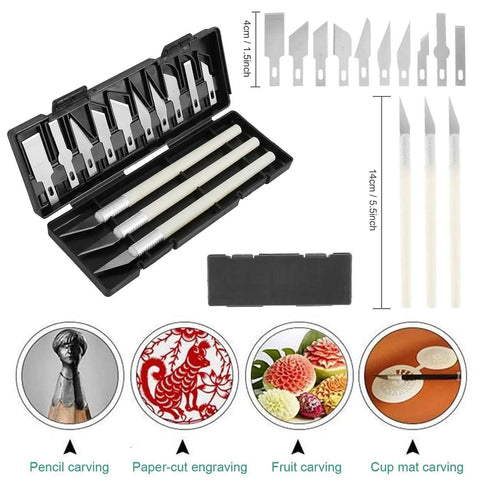 All-In-One 32 Piece 3D Print Tool Kit For Cleaning Finishing Deburring And Post Processing With Knife Clean Up Kit blades