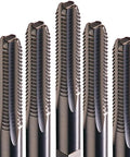 Close-up of Pro Grade Industrial High Speed Steel Tap Set 308-1-64-S with Taper Bottom and Plug Taps, USA Made