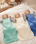 Comfy 3 Pack Baby Sleep Sack For 6 To 12 Months 100 Percent Cotton 0.5 Tog Wearable Blanket For Infants Breathable Soft Lightweight