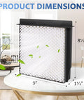 1040 Replacement Humidifier Wick Filter For B40 B40-C Series, 8.5 x 9 x 1.5 Inch, displayed on a table with dimensions.