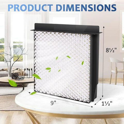 1040 Replacement Humidifier Wick For B40 B40C And Other Aircare Models, Ultra Absorbent Wick Filter, dimensions on table