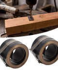 Go-To Quill Return Spring For Drill Press, Spring Steel Replacement, 2 Pack next to drill press in use on wood and metal