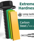 10 Pack M8 X 20 MM Black Zinc Flanged Hex Head Bolts With Nuts And Washers Grade 10.9 Steel Full Thread Fastener Kit on display.