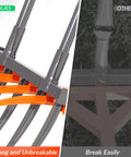 Comparison of Beast Of A Broad Fork Garden Tool With 9 Tines Heavy Duty Ergonomic U Shaped Handle For Spading And Digging Soil In The Garden Two In One Pitchfork For Cultivating And Aerating showing durable tines.