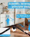 Scientific leverage design demonstrating extended power arm concept for Heavy Duty Furniture Sliders And Moving Dollies With 360 Degree Swivel Wheels.