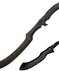 Beefy Hand Cast Manganese Steel Machete With 52HRC Short Curved Blade Full Tang 21.5 Inch Outdoor Survival Tool with sheath