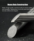 Close-up view of aluminum material for Black Double Sided Barn Door Handle Set For Wood And Glass Doors With Fittings Heavy Duty Push Pull Bar For Interior Or Exterior Use 80 Cm 31.5 In Easy Install