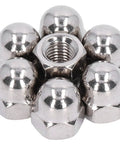 Fabater 50 Pcs A2 70 Stainless Steel Cap Nut Kit With Precise Threads For Auto Repair, Machining And Heavy Equipment Maintenance Installation Durable And Secure Fit Fastener Accessory, silver cap nut