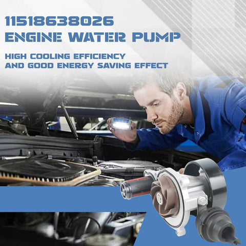 Heavy Duty Engine Water Pump For Bmw 230i 330i 320i 430i X3 X4 2.0L Direct Replacement 11518638026 in a mechanic's hands.