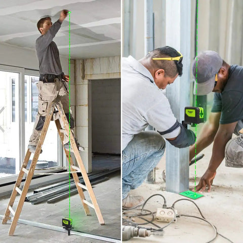 Three Point Plumb Dot Laser Level Tool With Green Self Leveling Laser No Laser Line Fast Reference Points For Soldering And Hanging 197 Ft Working Range Battery Included