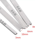 Pro Grade 4Pc Wood Bead Turning Tool Set Featuring Sharp High Speed Steel Lathe Chisels for 3mm 6mm 8mm 10mm rounds