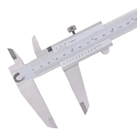 DVLR-1205 Vernier Caliper 0 To 12 Inch 300 mm Stainless Steel With Inch Fraction And Metric Readings For DIYers And Pros