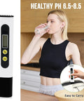 Digital Water Tester For Drinking Water Three In One Meter 0 To 9990 PPM Water Quality Tester With Titanium Probe Sensor shown