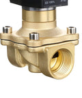 Brass Electric Solenoid Valve Three Quarter Inch NPT Normally Open 12V DC For Air Gas Water Non Potable With Viton Seal