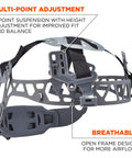 Vented Hard Hat With LED Light Cap Style Safety Helmet Ratchet Suspension Class C Construction Gear adjustable suspension