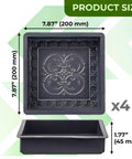 4 Piece Concrete Molds Set For DIY Paving Big Pathmaker Cobblestone Molds For Walkways And Patios, reusable paver, dimensions 7.87x7.87x1.77 inches