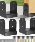 Heavy Duty 6X6 Post Base Featuring Concealed Fasteners For Smooth Kid Friendly Decks With Elevated Concrete Anchoring Support And Built Tough Steel Framing Engineered To Completely Remove Exposed Bolts with mounting screws.