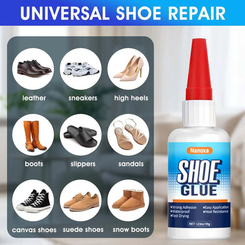 Heavy Duty Shoe Glue 35g Waterproof Fast Drying Adhesive For Sole Repair On Sneakers, Leather Boots, Sandals, Handbags