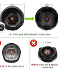Diagram showing compatible 3.9in Six Fin Male Blade For High Power Blender Replacement Fits 18 Oz 24 Oz 32 Oz Cups Works With Auto IQ 900W 1000W Models And Nutri Ninja Style Blenders Premium Stainless Steel Upgrade Part, and incompatible bases.