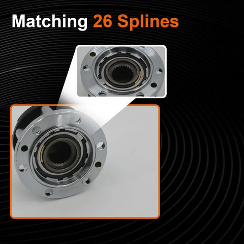Pro Rock Solid Zinc Alloy Wheel Locking Hubs For Suzuki Samurai Vitara Jimny 26 Spline Axle Connectors showing 26 spline detail.