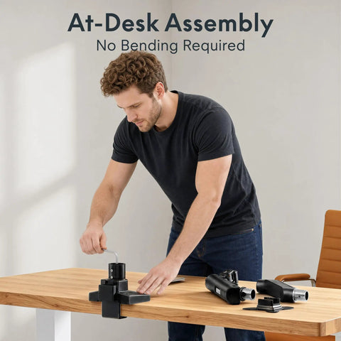 Heavy Duty Single Monitor Arm, Premium Aluminum Desk Mount with easy at-desk assembly for clutter-free workspaces.