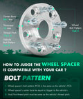 Diagram of Two 15mm Wheel Spacers 5x4.5 Bolt Pattern 60.1mm Bore With 12x1.5 Studs 5 Lug Adapters for Toyota cars