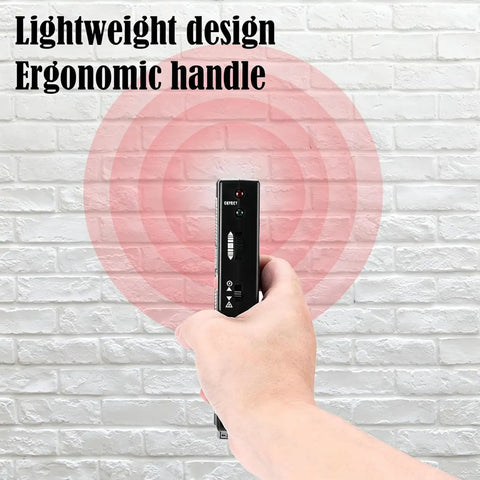 No Sweat Wall Scanner And Metal Detector With Dead On Precision For Hidden Pipes Wires And Wood Studs Featuring Dual Visual Audible Alerts Ergonomic Soft Grip Lightweight Durable Housing Black
