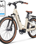 Adult Electric Bike With 1200W Peak Motor And 960Wh Dual Battery, 26 Inch Lightweight Carbon Fiber Step Through Frame