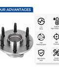 Front Wheel Bearing Hub Assembly Fits GM Full Size Trucks And SUVs Including Silverado 1500 featuring advantages chart