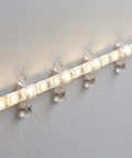 Clear Rope Light Clips Kit 100 Pack Transparent Mounting Brackets with 100 Screws for Easy DIY Install on wall