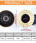 4.5 Inch Wool Polishing Pad For Angle Grinder Buffing Wheel To Shine Metal Marble Stone Furniture And Car Wax Natural Wool