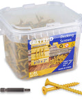 Exterior Wood Screws Size Ten By Two Inches With T25 Star Torx Drive Deck Screws 466 Piece Set in container