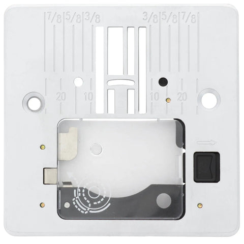 Universal Needle Plate For Sewing Machines That Fits 3323 4411 4423 4452 6380 And More Heavy Duty Scholastic Talent Models Smooth Feed For Precise Stitches No Fuss Swap Includes Bobbin Cover Plate For Quick Setup silver metal needle plate with bobbin cover