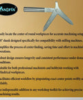 Round Workpiece Center Finder Tool With 3/8 Inch Shank For Milling Machines, precision center jig, durable metal design.