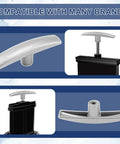 Two Pack RV Waste Valve Handle Replacement For 1/2 Inch, 1-1/2 Inch, 2 Inch And 3 Inch Gate Valves displayed from various angles