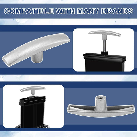 Two Pack RV Waste Valve Handle Replacement For 1/2 Inch, 1-1/2 Inch, 2 Inch And 3 Inch Gate Valves displayed from various angles