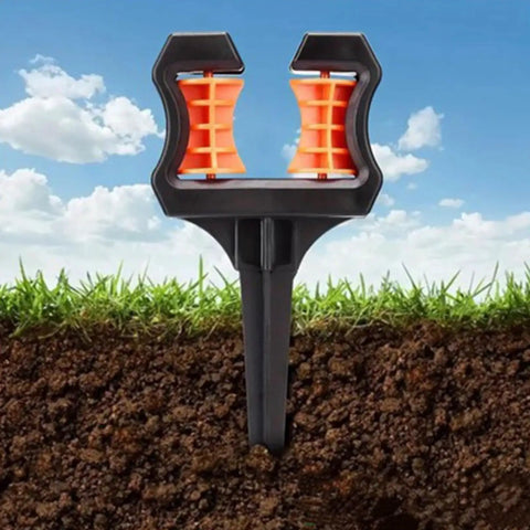 Easy Install Garden Hose Guide Spikes Top Roller No Tools Boost Irrigation Efficiency Quick Hose Positioning Lawn Spikes Holder