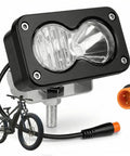 Off Road Ebike Headlight For 3 Pin Julet Systems IP68 Waterproof Front Lamp with orange 3-pin connector