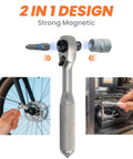 Dope Magnetic Bit Driver And Mini Ratchet Set With A 72 Teeth Bidirectional Ratchet And 70 Nm Torque in use on bike and PC