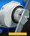 Close-up of Heavy-Duty Hand Winch With Two-Way Self-Locking Brake And Adjustable Handle showing the locking mechanism.
