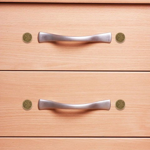 Rock Solid Brass Decorative Screws With Caps For Furniture Cabinet And Mirror Install Self Tapping Wood Hardware Anti Rust Knockout Look Easy Diy Upgrade 12mm 8 Piece Set on wooden drawers with silver handles.