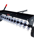 Tow Behind Spike Aerator With Transport Wheels, 40-Inch Lawn Aerator, 11 Tine Stars With 12 Spike Tips Penetrating Up To 2 Inches